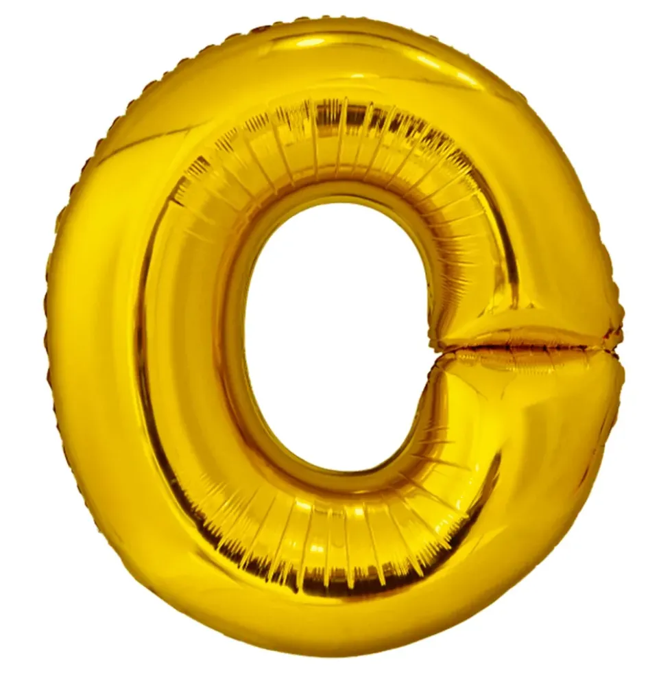 Bokstavsballong Guld Metallic