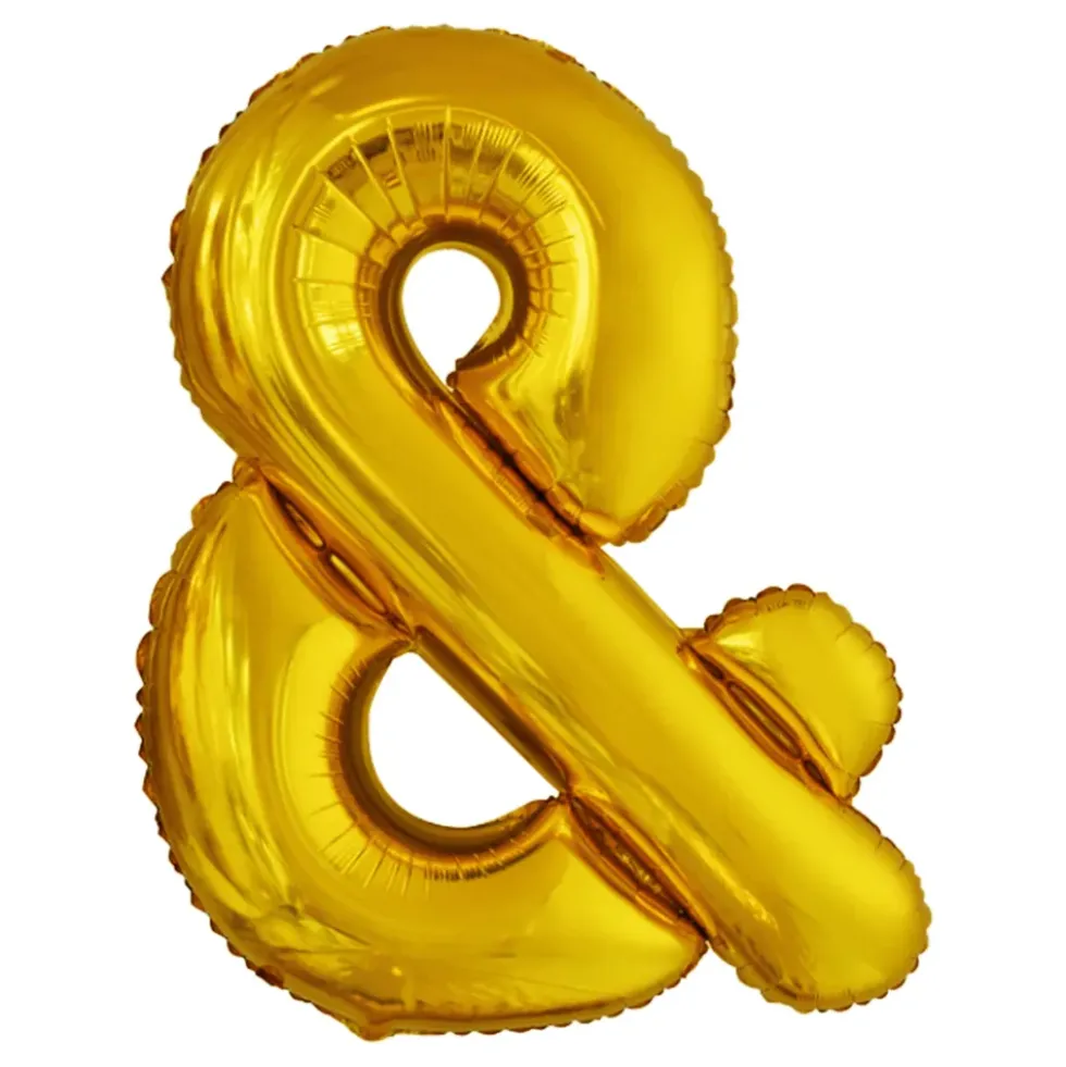 Bokstavsballong Guld Metallic