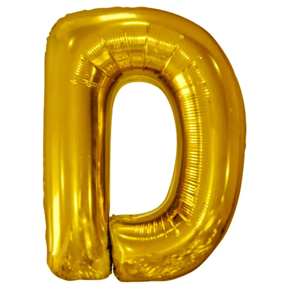 Bokstavsballong Guld Metallic
