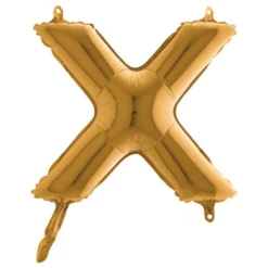 Bokstavsballong Mini Guld