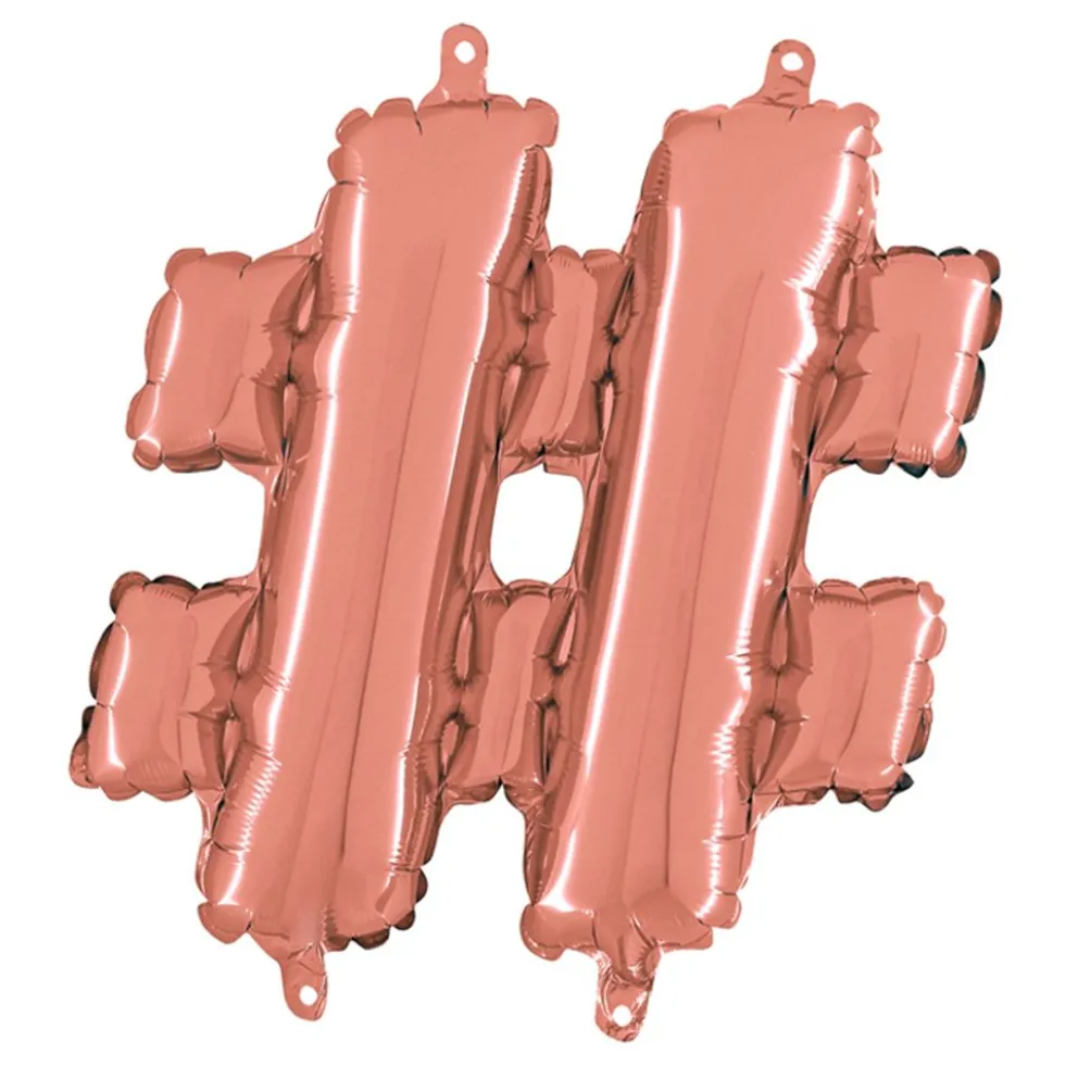 Bokstavsballong Mini Roséguld
