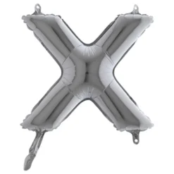 Bokstavsballong Mini Silver
