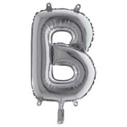 Bokstavsballong Mini Silver
