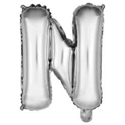 Bokstavsballong Mini Silver Metallic