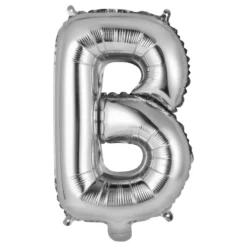 Bokstavsballong Mini Silver Metallic