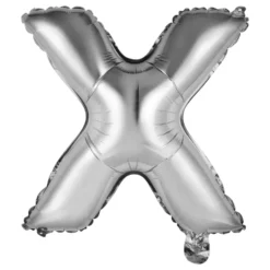 Bokstavsballong Mini Silver Metallic
