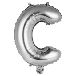 Bokstavsballong Mini Silver Metallic