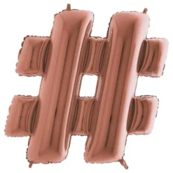 Bokstavsballong Roséguld Metallic