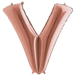 Bokstavsballong Roséguld Metallic