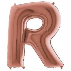 Bokstavsballong Roséguld Metallic