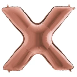 Bokstavsballong Roséguld Metallic