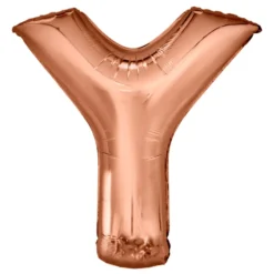 Bokstavsballong Roséguld Metallic