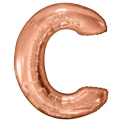 Bokstavsballong Roséguld Metallic