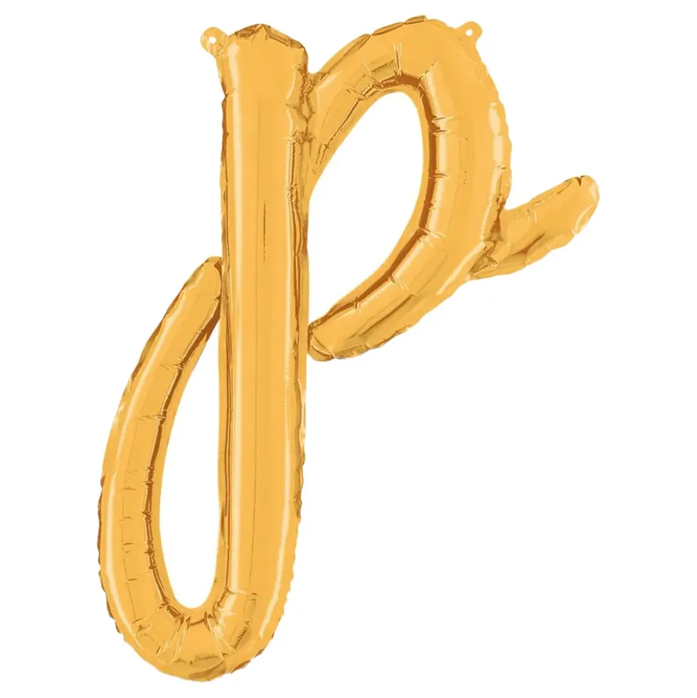 Bokstavsballong Script Guld