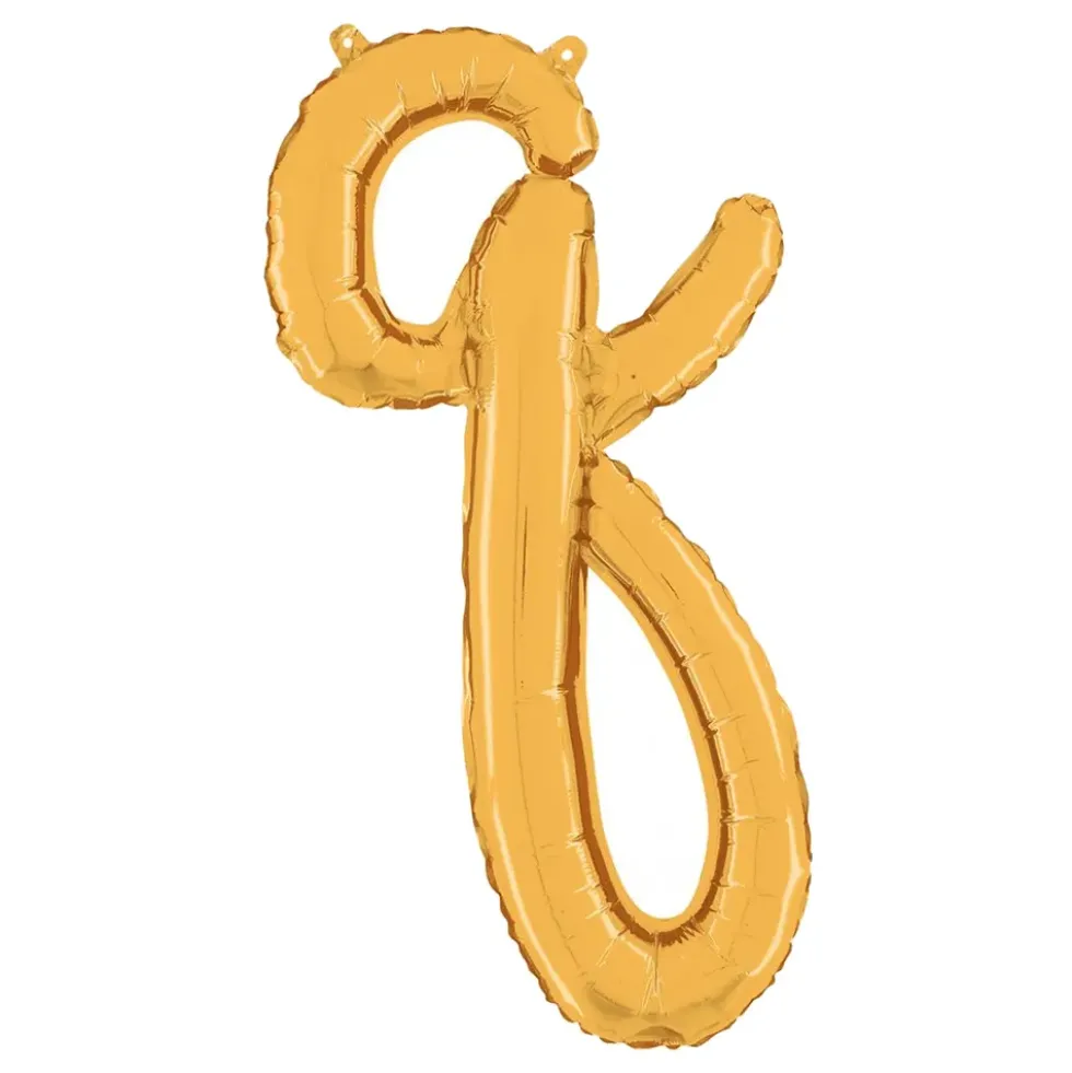Bokstavsballong Script Guld
