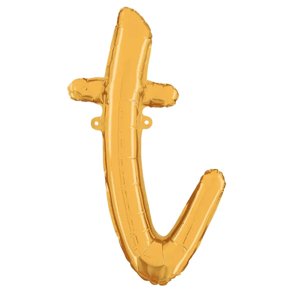 Bokstavsballong Script Guld