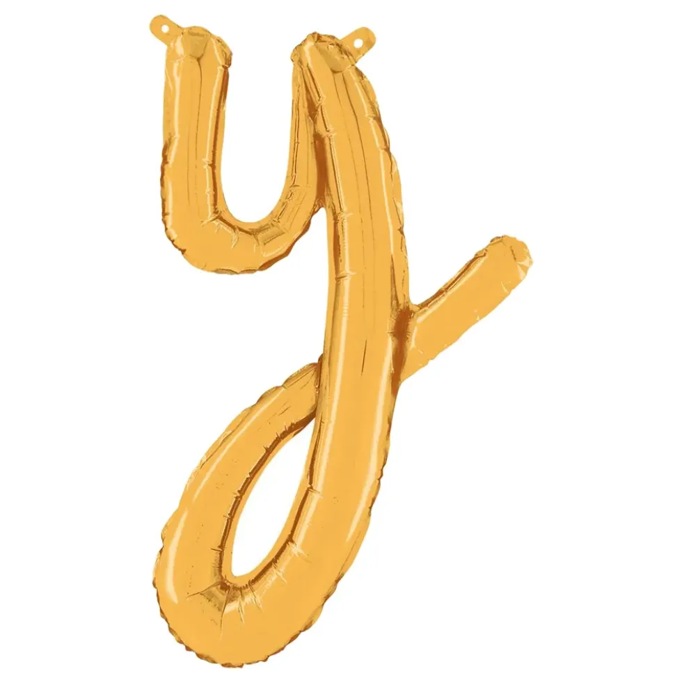 Bokstavsballong Script Guld