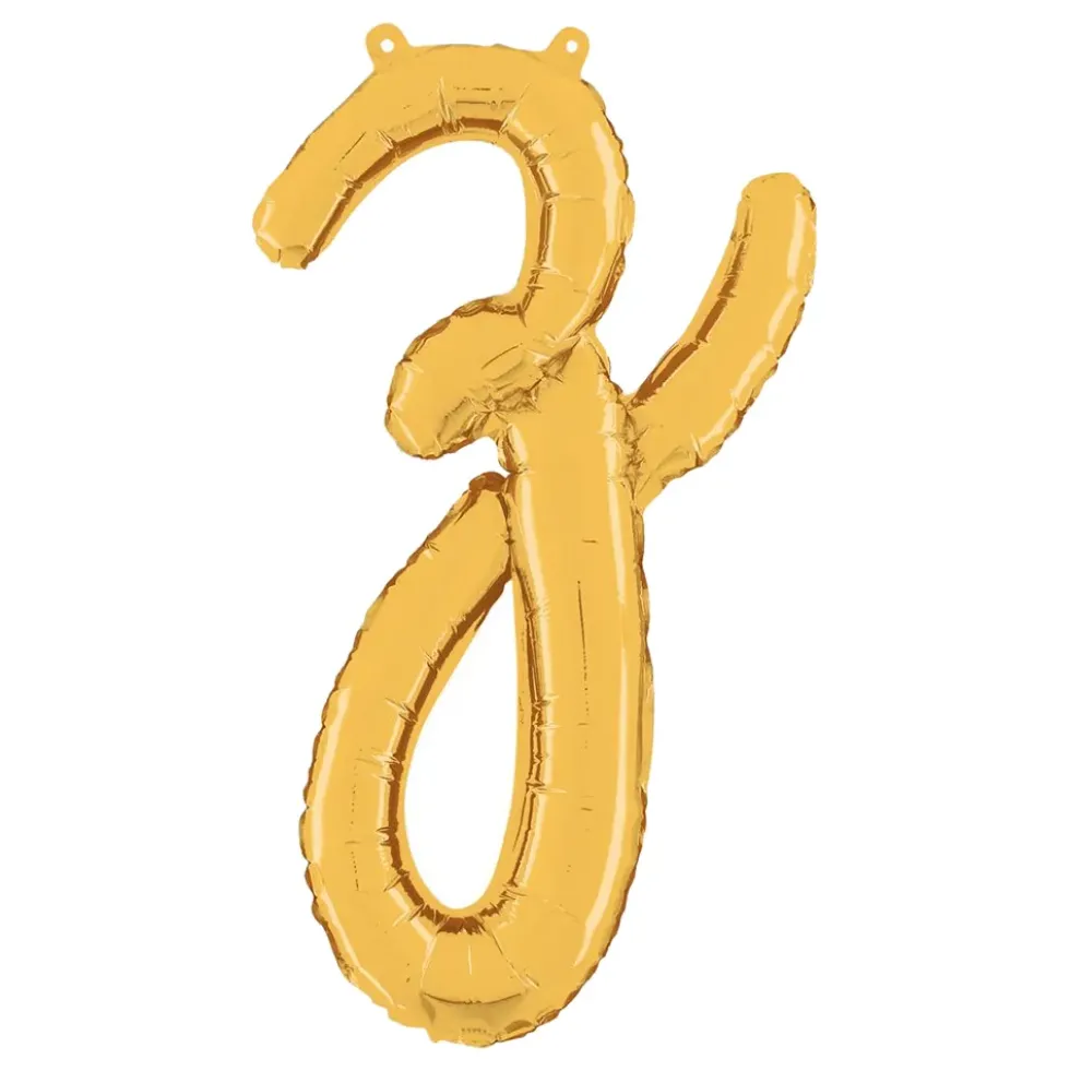 Bokstavsballong Script Guld