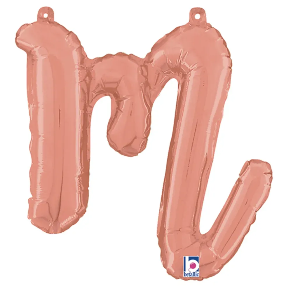 Bokstavsballong Script Roséguld