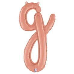 Bokstavsballong Script Roséguld