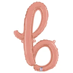 Bokstavsballong Script Roséguld