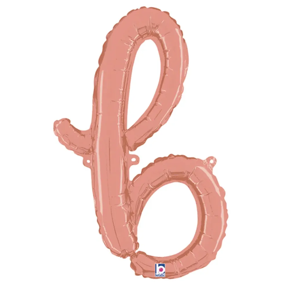 Bokstavsballong Script Roséguld