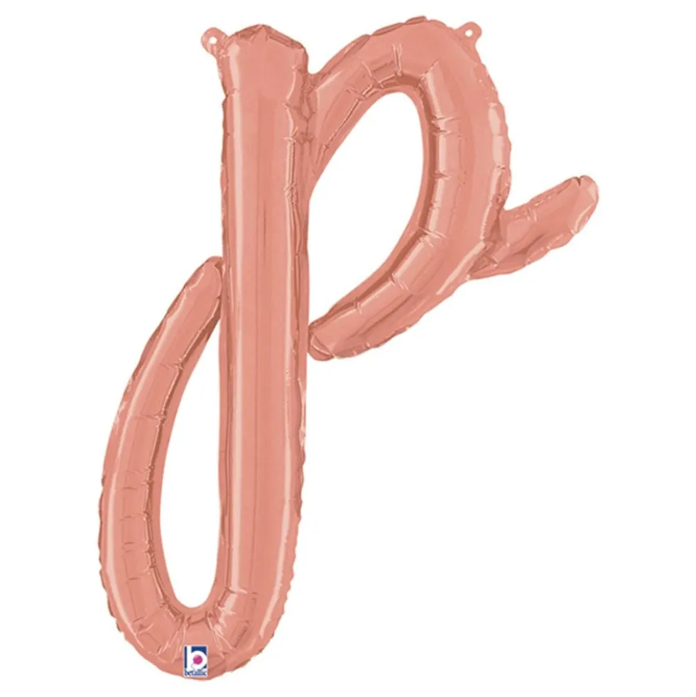 Bokstavsballong Script Roséguld