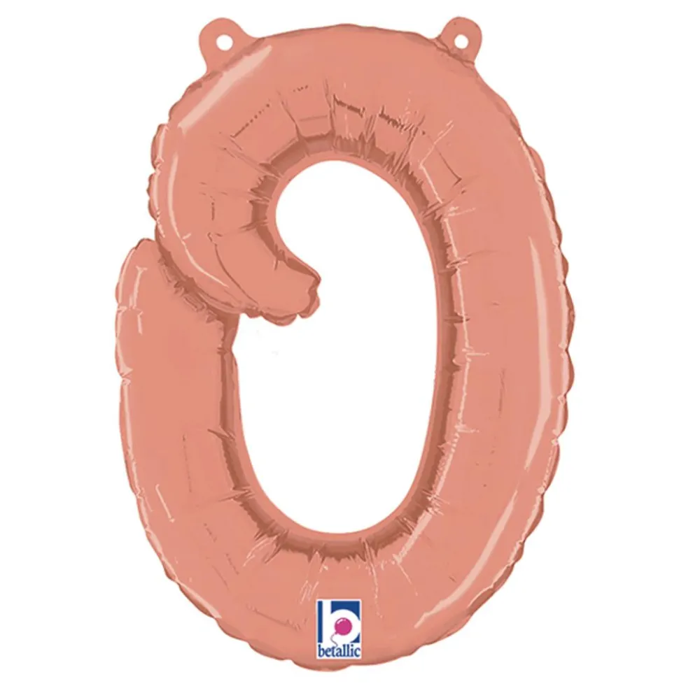 Bokstavsballong Script Roséguld