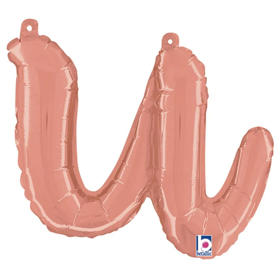 Bokstavsballong Script Roséguld