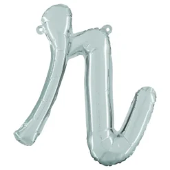 Bokstavsballong Script Silver