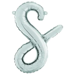 Bokstavsballong Script Silver