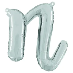 Bokstavsballong Script Silver
