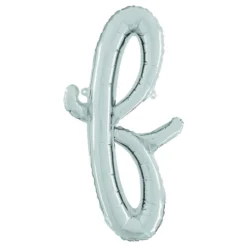 Bokstavsballong Script Silver
