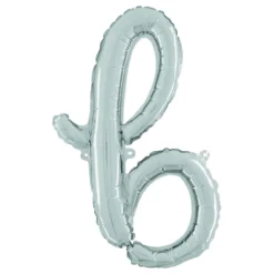 Bokstavsballong Script Silver