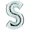 Bokstavsballong Silver Metallic