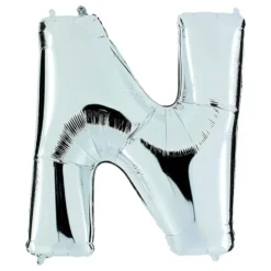 Bokstavsballong Silver Metallic