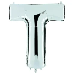 Bokstavsballong Silver Metallic