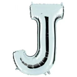 Bokstavsballong Silver Metallic