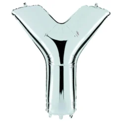 Bokstavsballong Silver Metallic