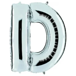 Bokstavsballong Silver Metallic