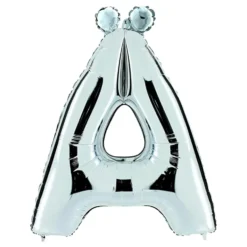 Bokstavsballong Silver Metallic