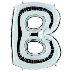 Bokstavsballong Silver Metallic