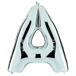 Bokstavsballong Silver Metallic