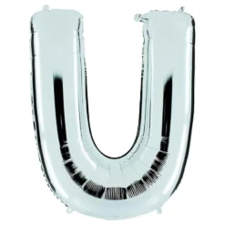 Bokstavsballong Silver Metallic