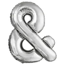 Bokstavsballong Silver Metallic