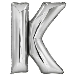 Bokstavsballong Silver Metallic