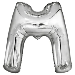 Bokstavsballong Silver Metallic