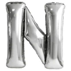 Bokstavsballong Silver Metallic