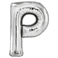 Bokstavsballong Silver Metallic