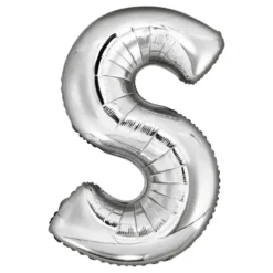 Bokstavsballong Silver Metallic